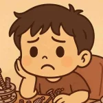 Come è fatto l'apparato Ilizarov? 3 Ragazzo chibi perplesso davanti a bulloni e chiavi sparse sul pavimento