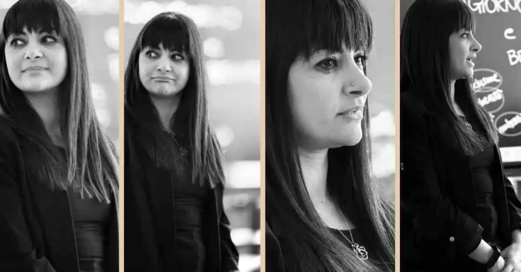 Cos'è la bellezza? Te lo spiegano 80 studenti 3 Quattro foto b/n di donna a incontro scolastico, tra sorrisi, sguardi e parole