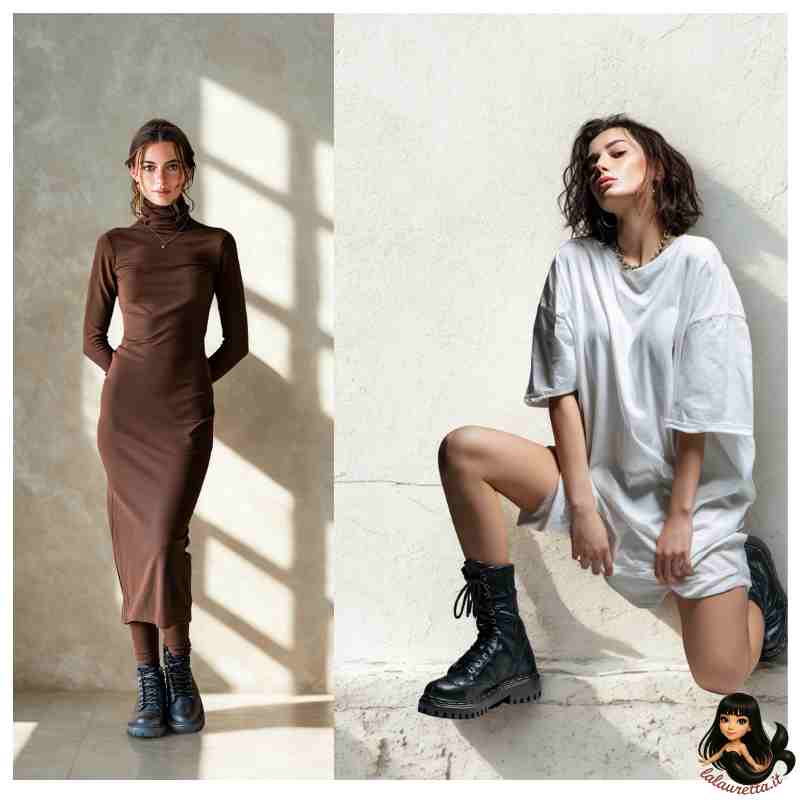 Femminile senza indossare tacchi? Si può! 6 Collage di donne femminile con outfit senza tacchi
